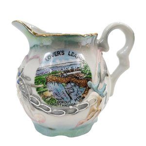 Vtg Dragonware Lusterware Creamer Moriage Lovers Leap Chattanooga TN Souvenir